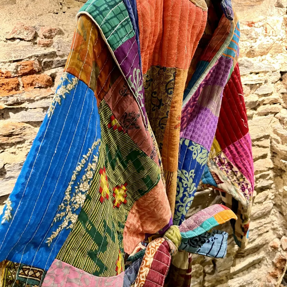 Veste patchwork multicolores